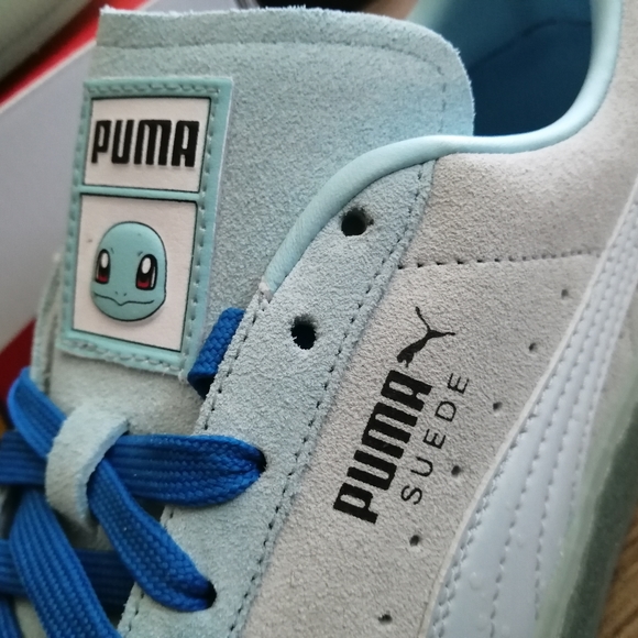 Pokemon X Puma Suede Squirtle Size 8.5 Men's U.S. New With Box. Limited Edition. - Picture 6 of 14